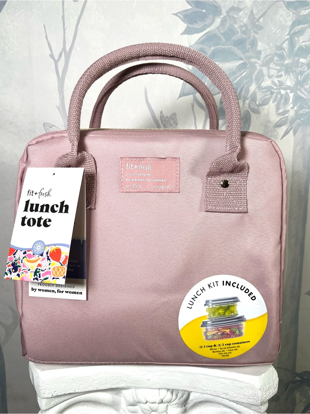 Fit+Fresh Mauve Pink Lunch Tote
